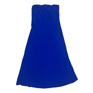 See You Monday Blue Strapless Dress Women's Size M Relaxed Fit Elevated Casual